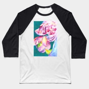 Geometric Peonies Baseball T-Shirt